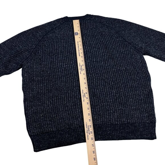 Peter Millar Crown Crewneck Sweater Mens XXL SLIM Wool Blend Heather Navy NWT - Picture 8 of 9